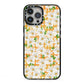 Checkered Daisy iPhone 13 Pro Max Black Impact Case on Silver phone
