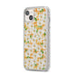 Checkered Daisy iPhone 14 Plus Glitter Tough Case Starlight Angled Image