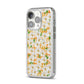 Checkered Daisy iPhone 14 Pro Glitter Tough Case Silver Angled Image