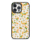Checkered Daisy iPhone 14 Pro Max Black Impact Case on Silver phone