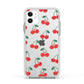 Cherry Apple iPhone 11 in White with White Impact Case