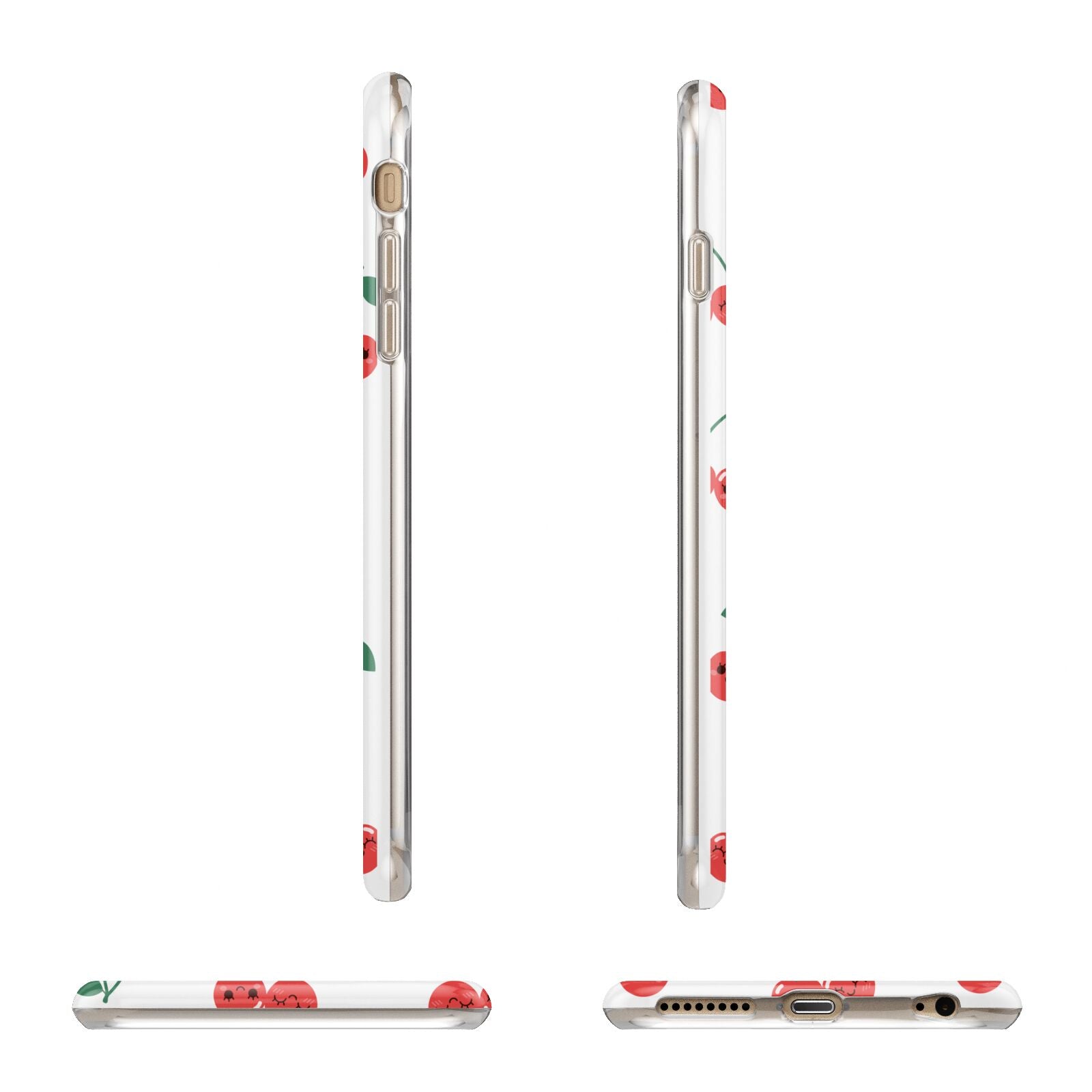 Cherry Apple iPhone 6 Plus 3D Wrap Tough Case Alternative Image Angles