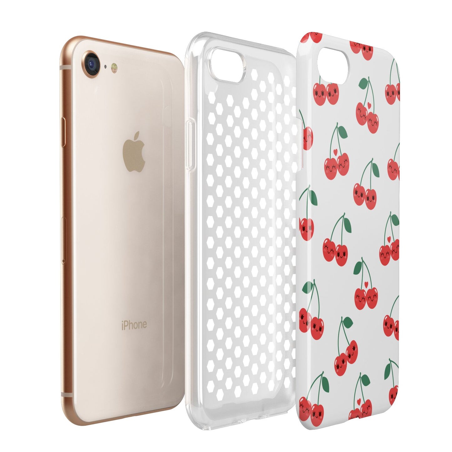Cherry Apple iPhone 7 8 3D Tough Case Expanded View