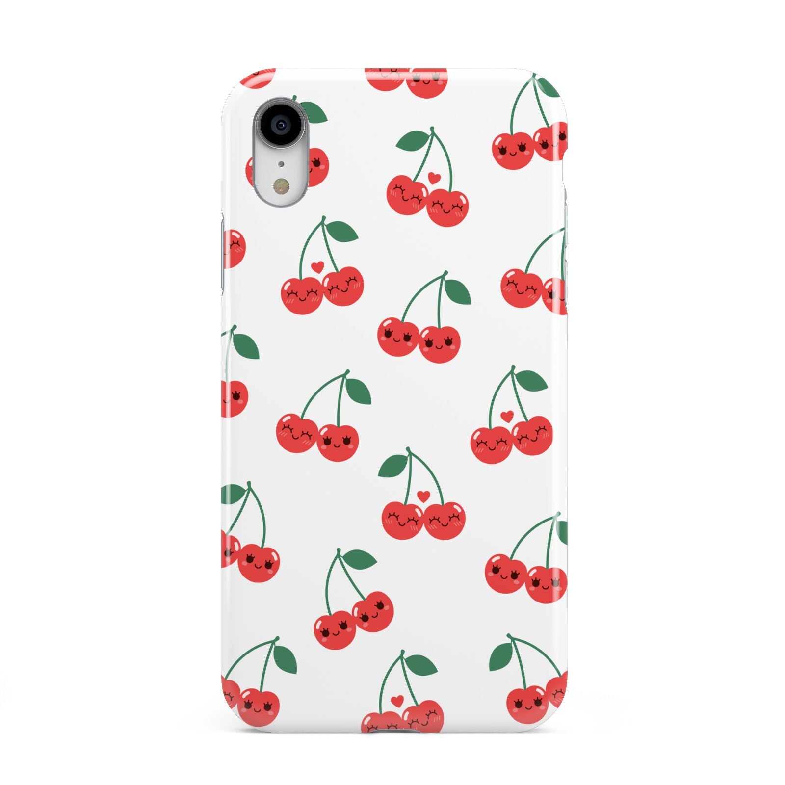 Cherry Apple iPhone XR White 3D Tough Case