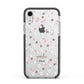 Cherry Blossom with Name Apple iPhone XR Impact Case Black Edge on Silver Phone