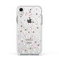 Cherry Blossom with Name Apple iPhone XR Impact Case White Edge on Silver Phone