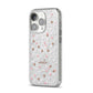 Cherry Blossom with Name iPhone 14 Pro Glitter Tough Case Silver Angled Image