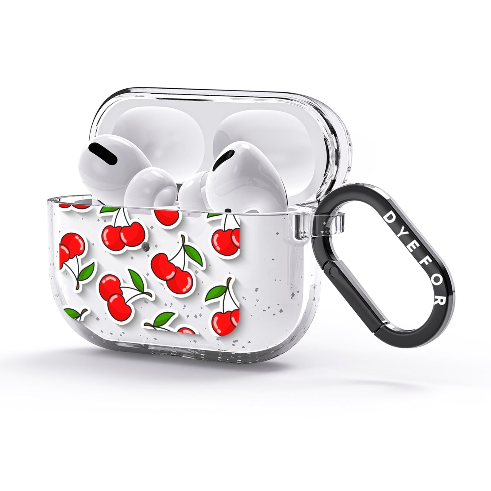 Cherry Pattern AirPods Glitter Case 3rd Gen Side Image