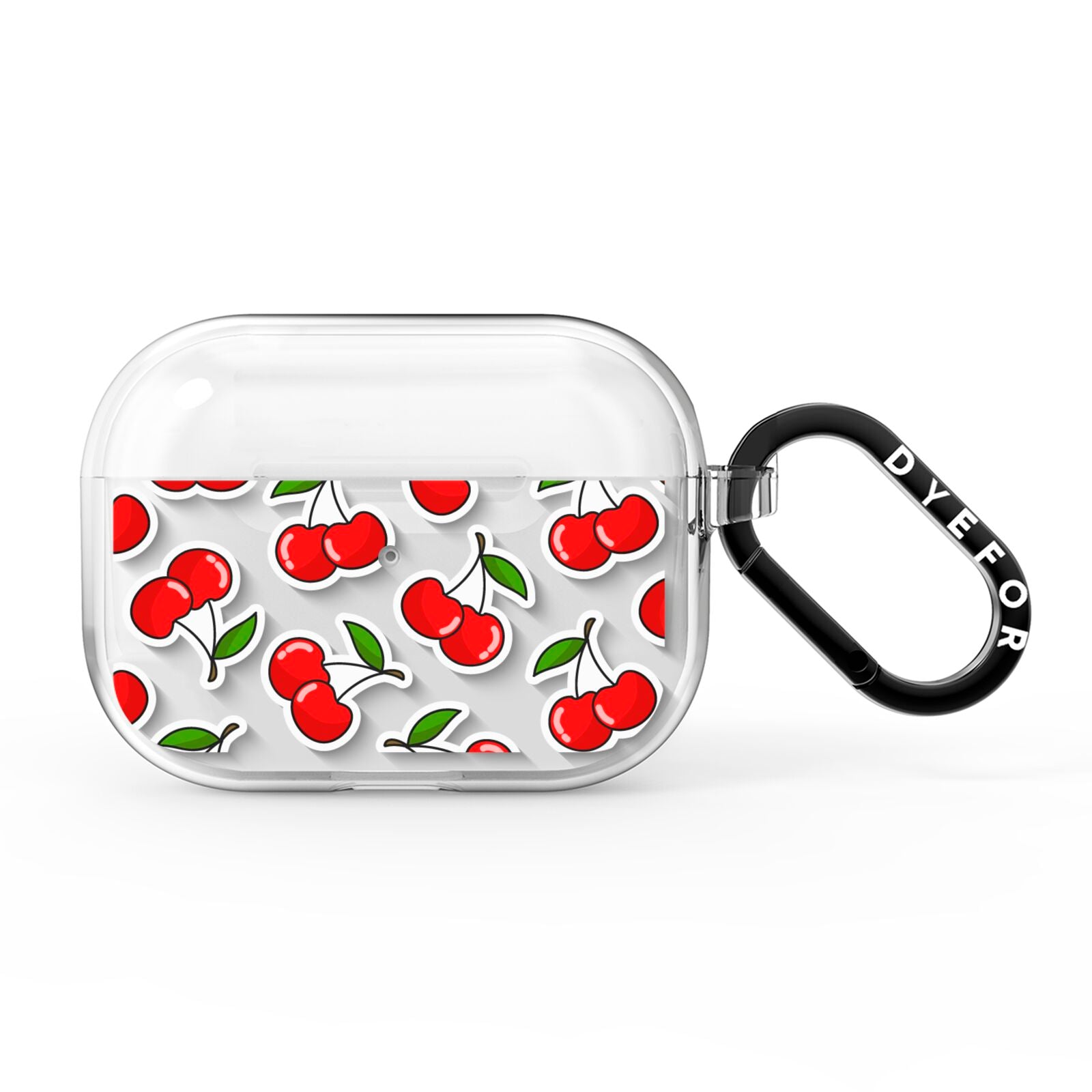 Cherry Pattern AirPods Pro Clear Case