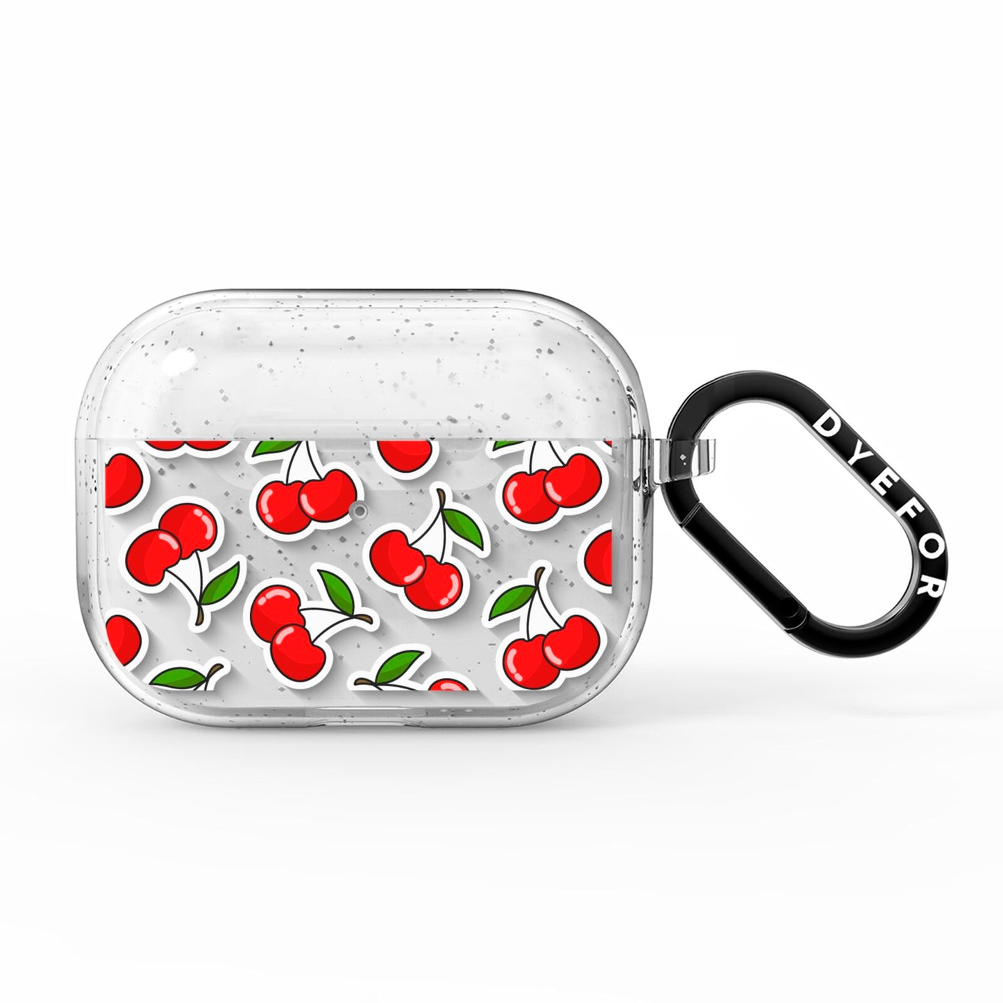 Cherry Pattern AirPods Pro Glitter Case