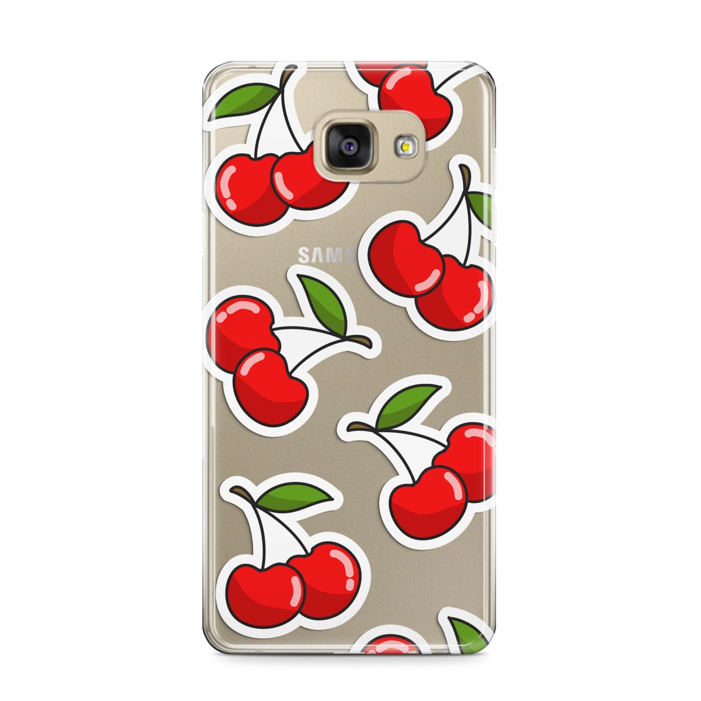 Cherry Pattern Samsung Galaxy A9 2016 Case on gold phone