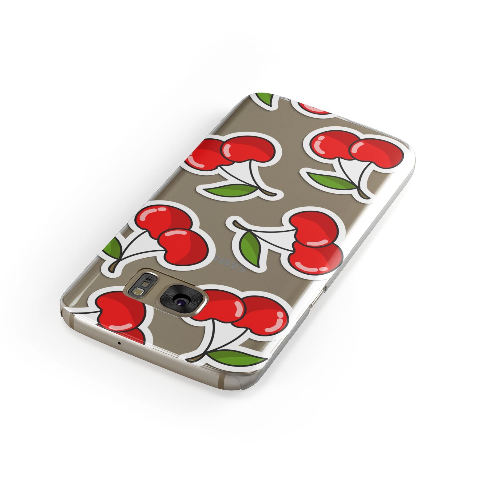 Cherry Pattern Samsung Galaxy Case Front Close Up