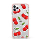 Cherry Pattern iPhone 11 Pro Max Impact Pink Edge Case