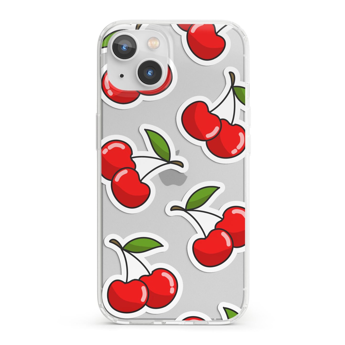 Cherry Pattern iPhone 13 Clear Bumper Case