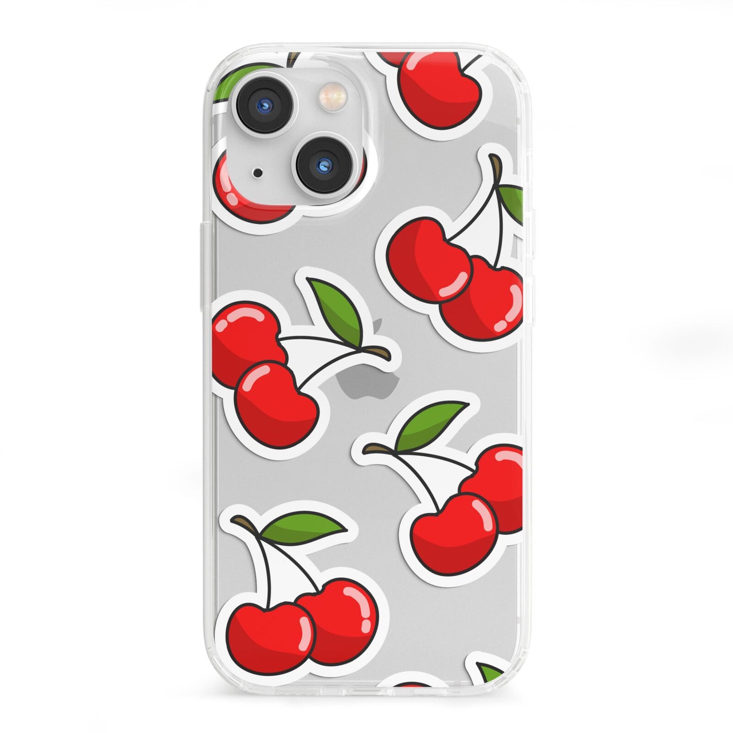 Cherry Pattern iPhone 13 Mini Clear Bumper Case