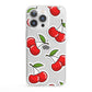 Cherry Pattern iPhone 13 Pro Clear Bumper Case