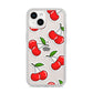 Cherry Pattern iPhone 14 Clear Tough Case Starlight