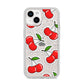 Cherry Pattern iPhone 14 Glitter Tough Case Starlight