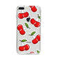 Cherry Pattern iPhone 8 Plus Bumper Case on Silver iPhone