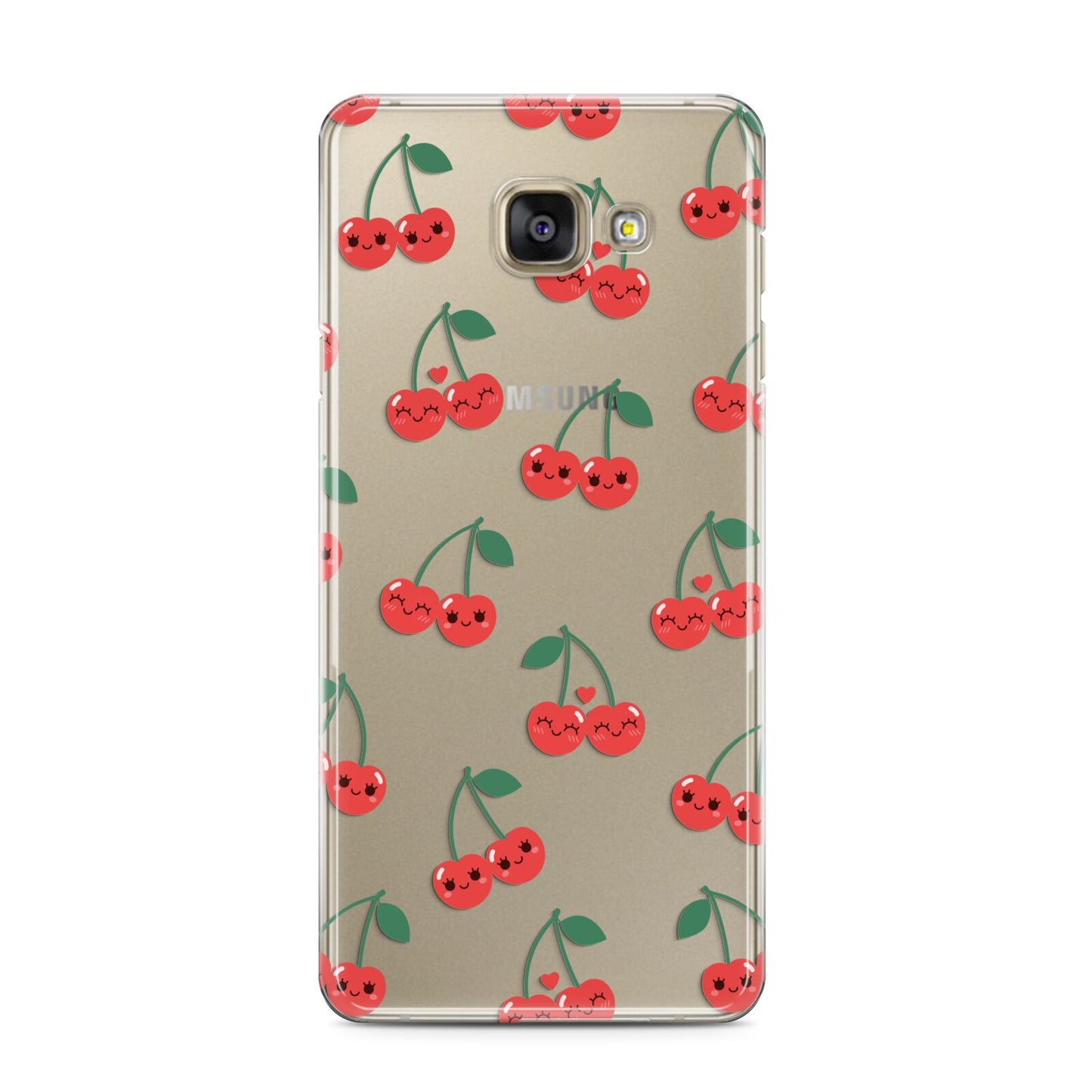 Cherry Samsung Galaxy A3 2016 Case on gold phone