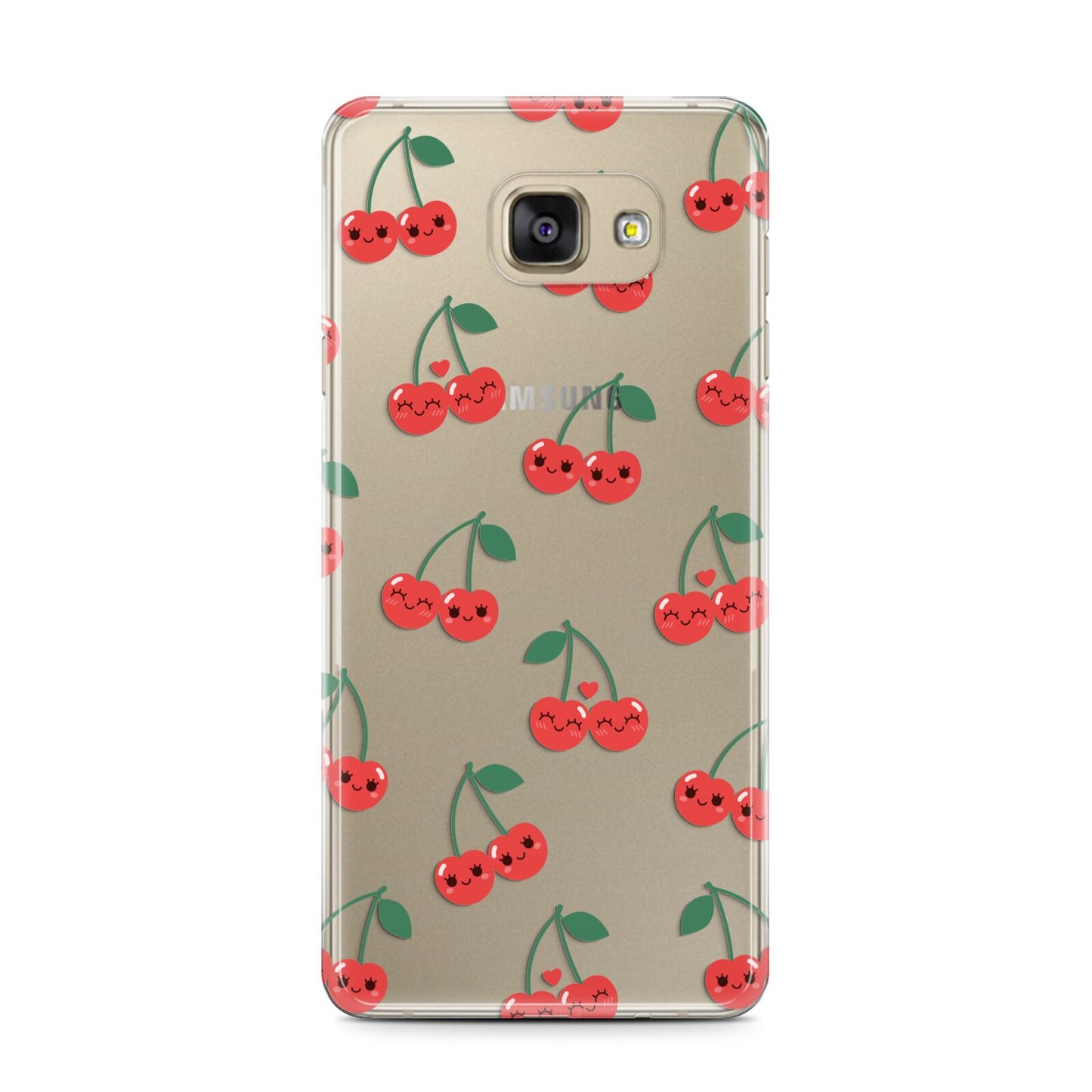 Cherry Samsung Galaxy A7 2016 Case on gold phone