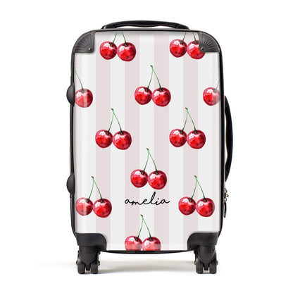Cherry and Stripes with Name Suitcase