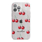 Cherry and Stripes with Name iPhone 13 Pro Max TPU Impact Case with White Edges