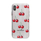 Cherry and Stripes with Name iPhone X Bumper Case on Silver iPhone Alternative Image 1