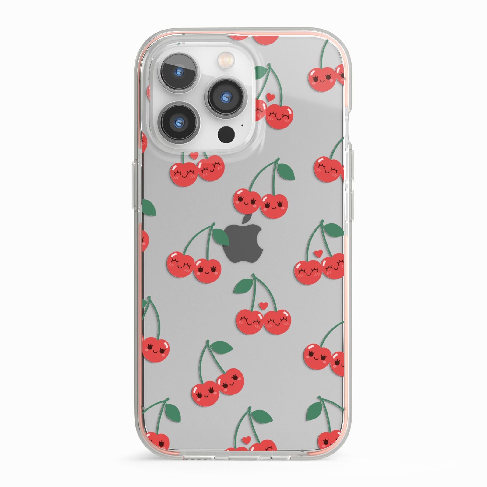 Cherry iPhone 13 Pro TPU Impact Case with Pink Edges
