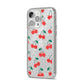 Cherry iPhone 14 Pro Max Glitter Tough Case Silver Angled Image