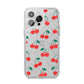Cherry iPhone 14 Pro Max Glitter Tough Case Silver