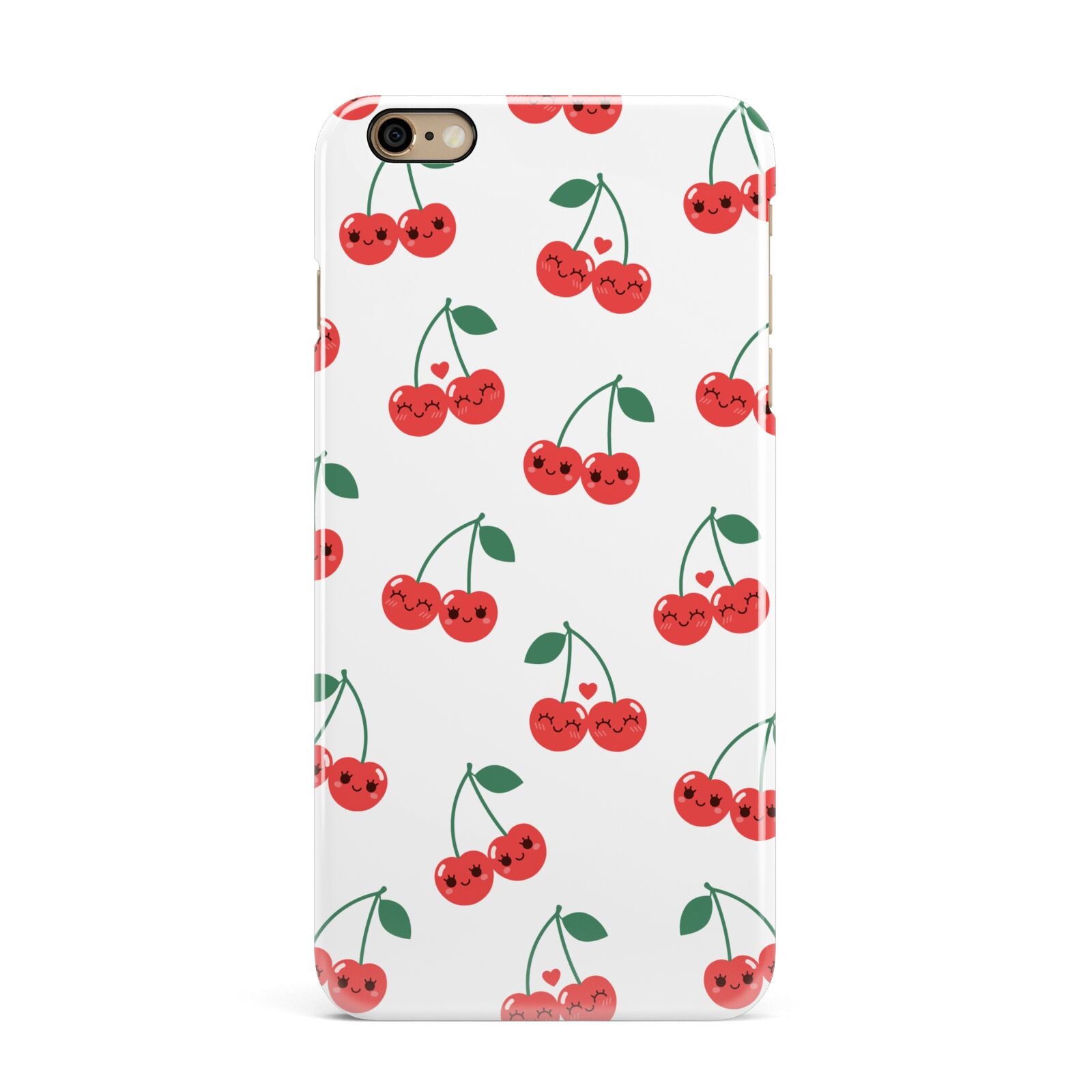 Cherry iPhone 6 Plus 3D Snap Case on Gold Phone
