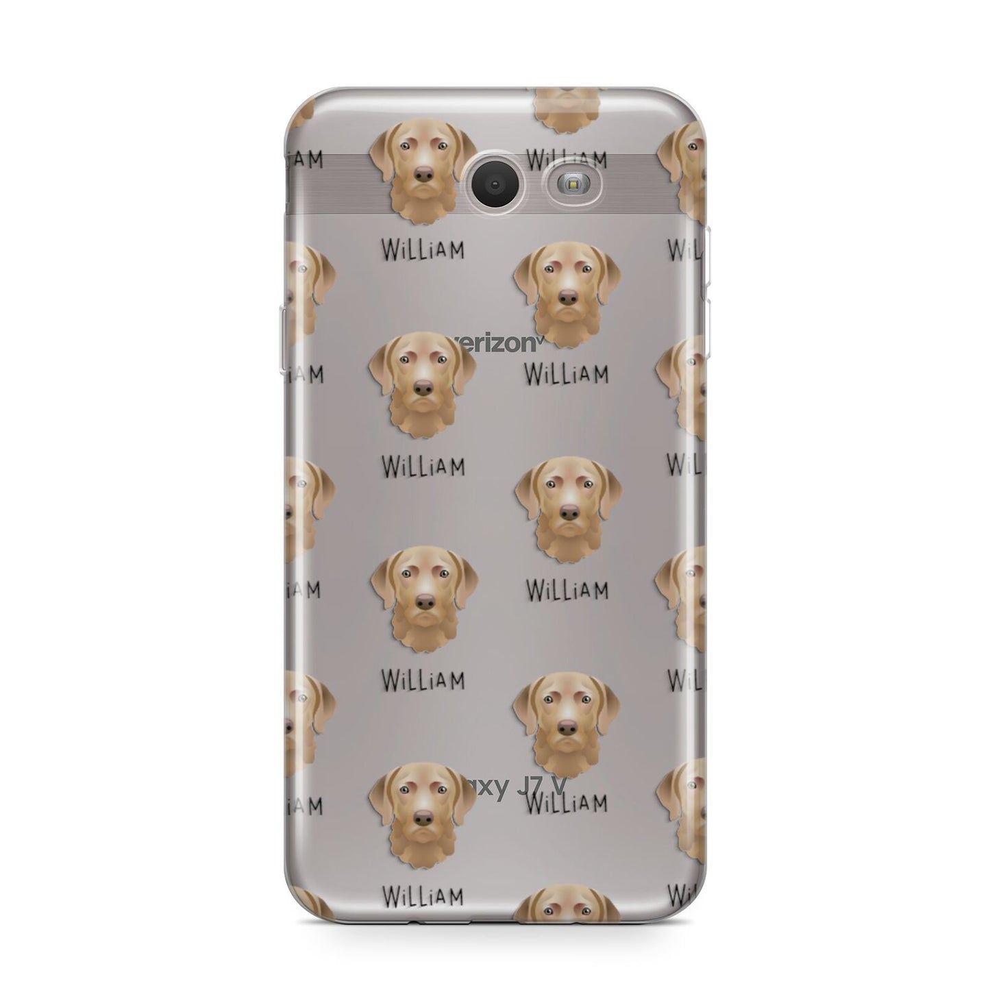 Chesapeake Bay Retriever Icon with Name Samsung Galaxy J7 2017 Case