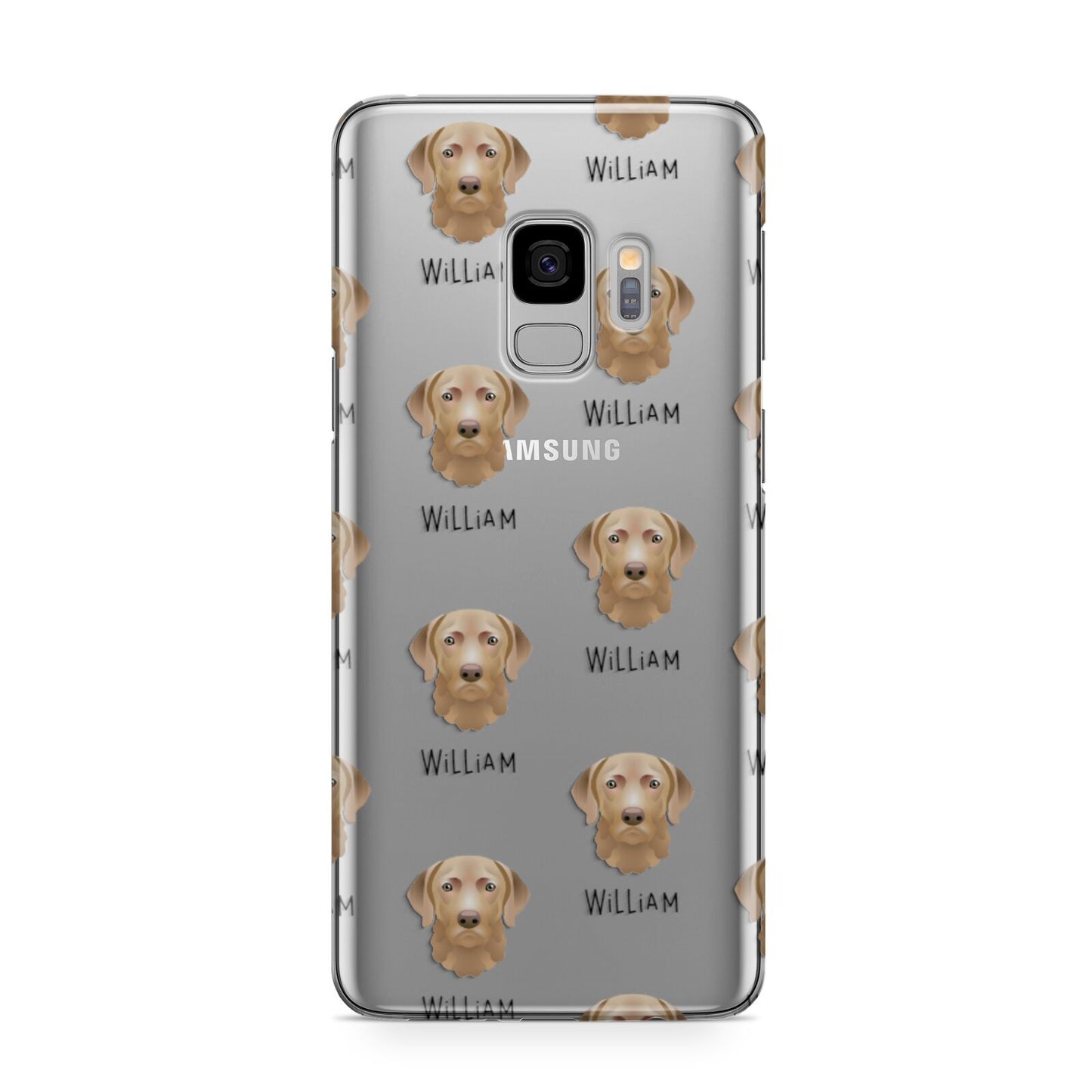 Chesapeake Bay Retriever Icon with Name Samsung Galaxy S9 Case