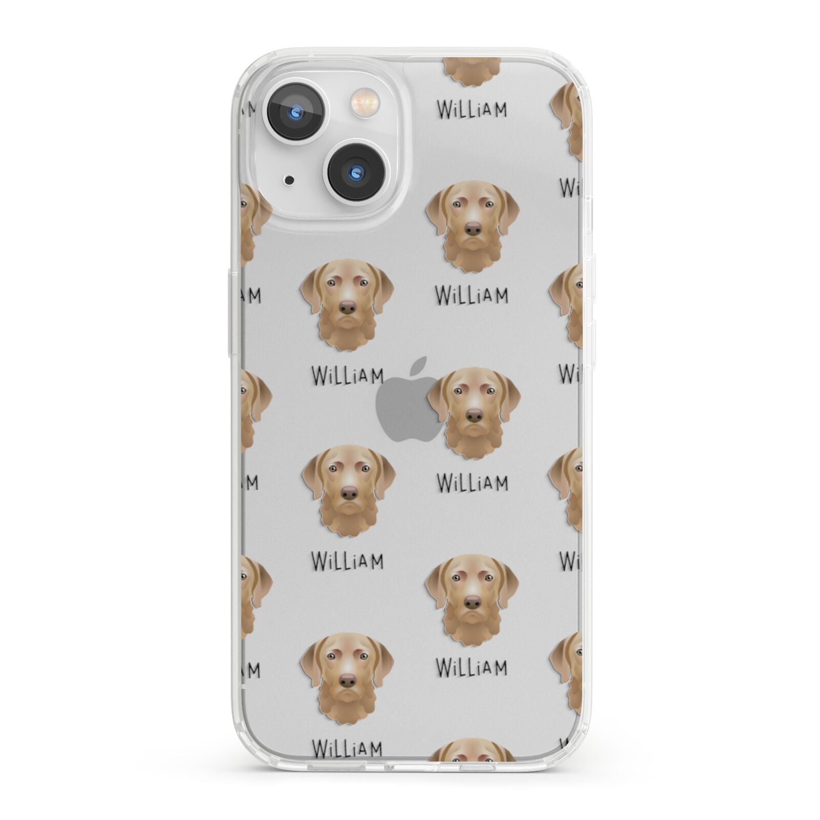 Chesapeake Bay Retriever Icon with Name iPhone 13 Clear Bumper Case