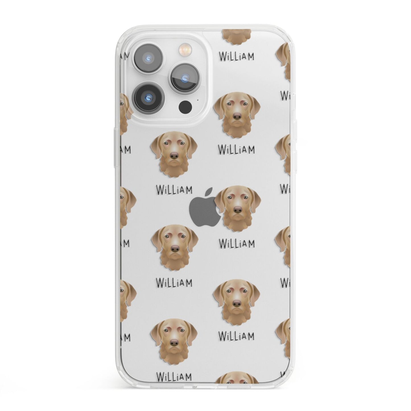 Chesapeake Bay Retriever Icon with Name iPhone 13 Pro Max Clear Bumper Case