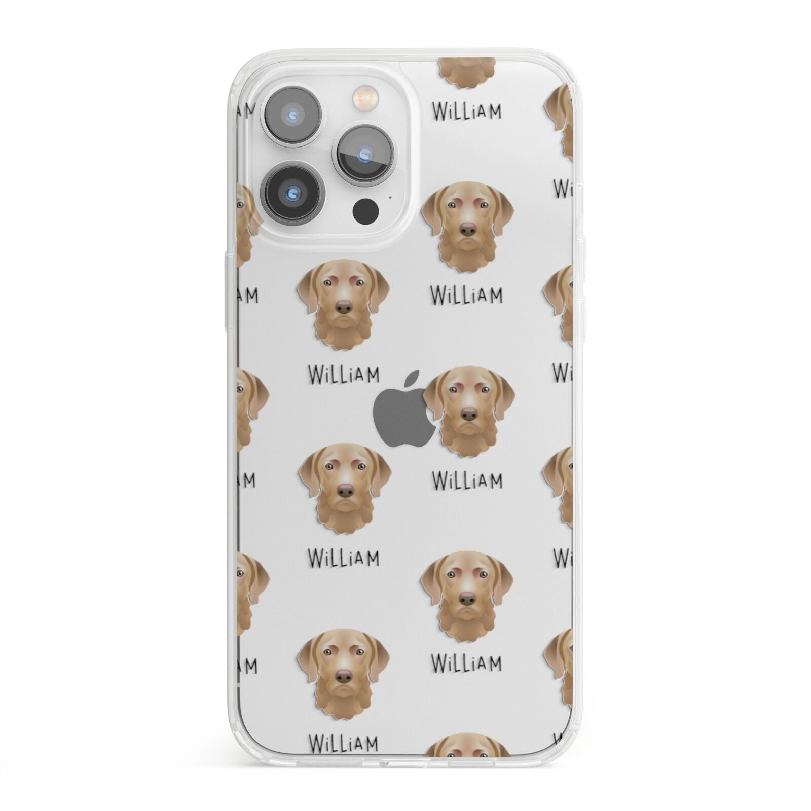 Chesapeake Bay Retriever Icon with Name iPhone 13 Pro Max Clear Bumper Case