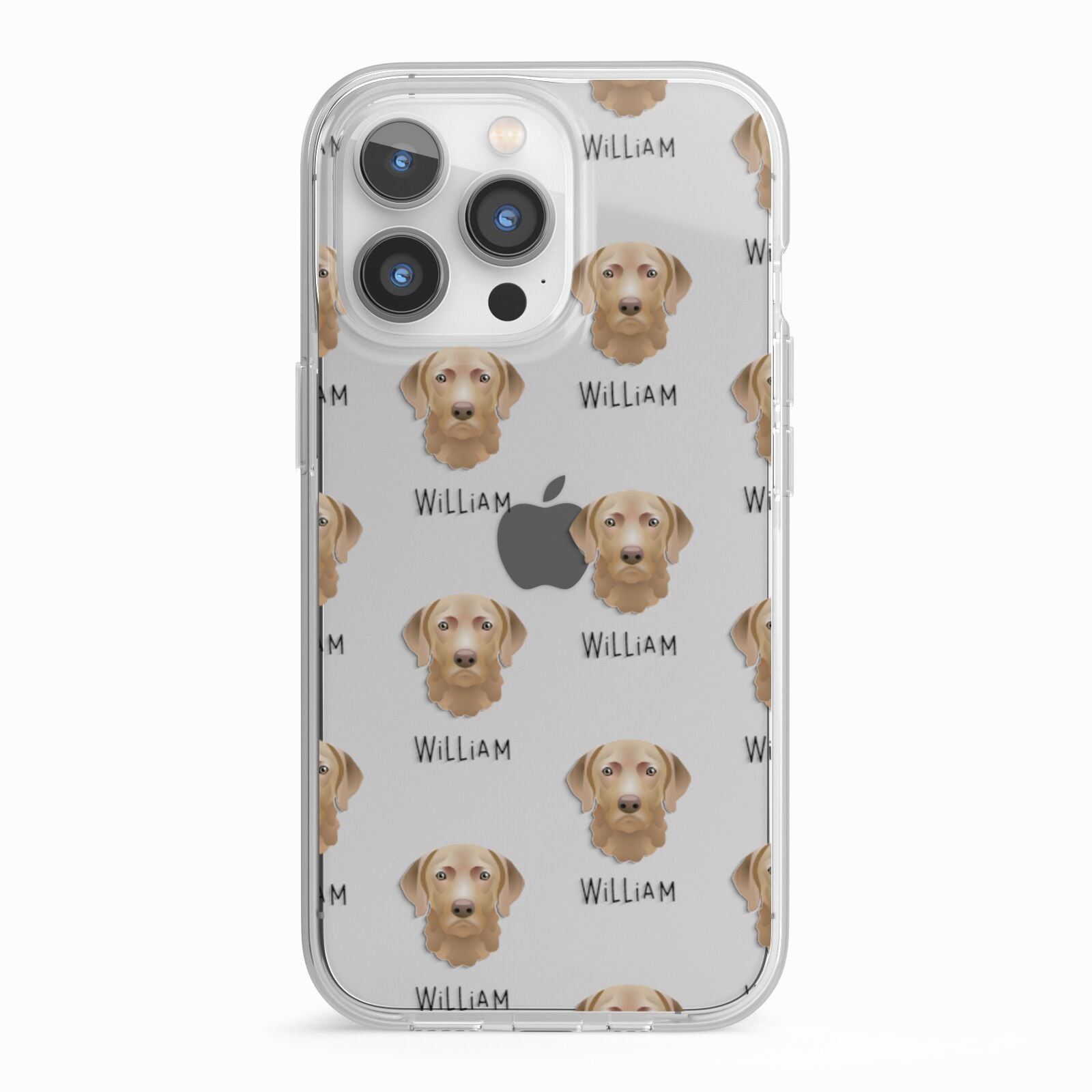 Chesapeake Bay Retriever Icon with Name iPhone 13 Pro TPU Impact Case with White Edges