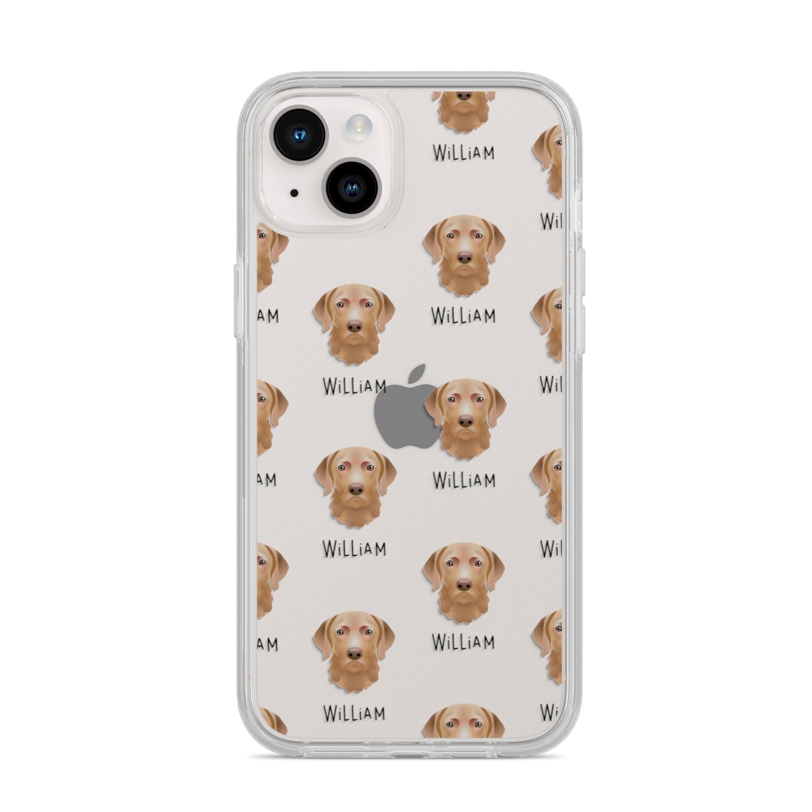 Chesapeake Bay Retriever Icon with Name iPhone 14 Plus Clear Tough Case Starlight