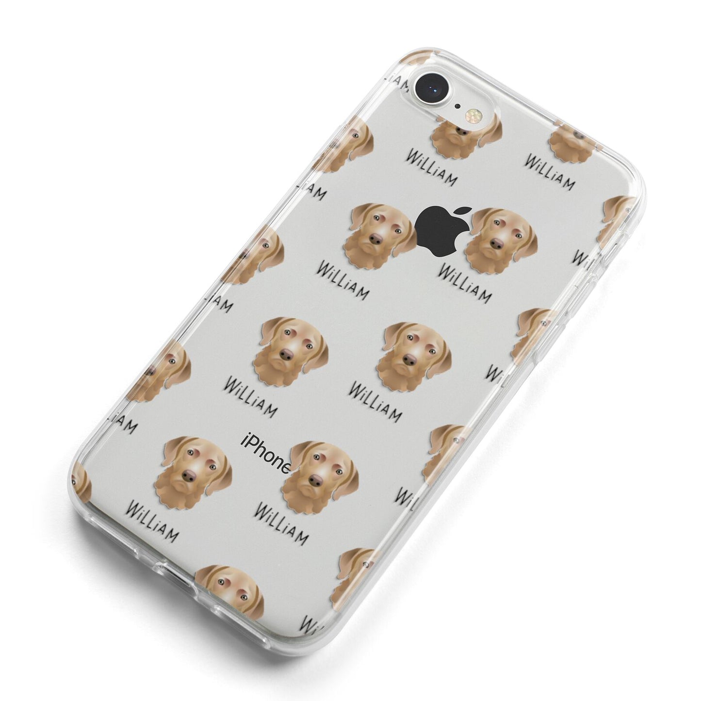 Chesapeake Bay Retriever Icon with Name iPhone 8 Bumper Case on Silver iPhone Alternative Image