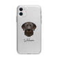 Chesapeake Bay Retriever Personalised Apple iPhone 11 in White with Bumper Case