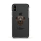Chesapeake Bay Retriever Personalised Apple iPhone Xs Impact Case Black Edge on Black Phone