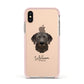 Chesapeake Bay Retriever Personalised Apple iPhone Xs Impact Case Pink Edge on Gold Phone