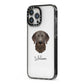 Chesapeake Bay Retriever Personalised iPhone 13 Pro Max Black Impact Case Side Angle on Silver phone