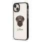 Chesapeake Bay Retriever Personalised iPhone 14 Plus Black Impact Case Side Angle on Silver phone