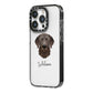 Chesapeake Bay Retriever Personalised iPhone 14 Pro Black Impact Case Side Angle on Silver phone
