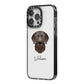 Chesapeake Bay Retriever Personalised iPhone 14 Pro Max Black Impact Case Side Angle on Silver phone