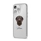 Chesapeake Bay Retriever Personalised iPhone 14 Pro Max Clear Tough Case Silver Angled Image