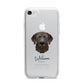 Chesapeake Bay Retriever Personalised iPhone 7 Bumper Case on Silver iPhone