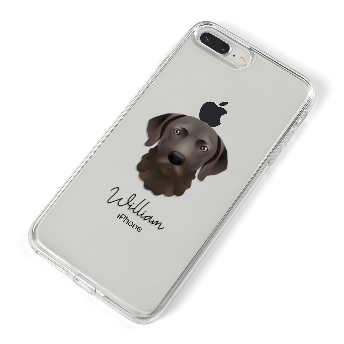 Chesapeake Bay Retriever Personalised iPhone 8 Plus Bumper Case on Silver iPhone Alternative Image